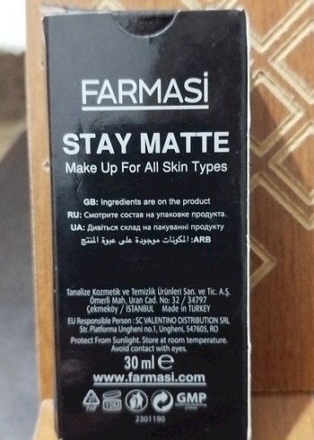 Farmasi Stay Matte Mineral Fondöten 30 ml - Görsel 2