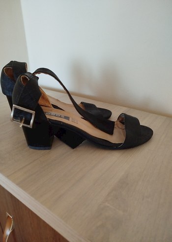 Siyah Tokalı Blok Topuklu Kadın Abiye Ayakkabı - Görsel 2