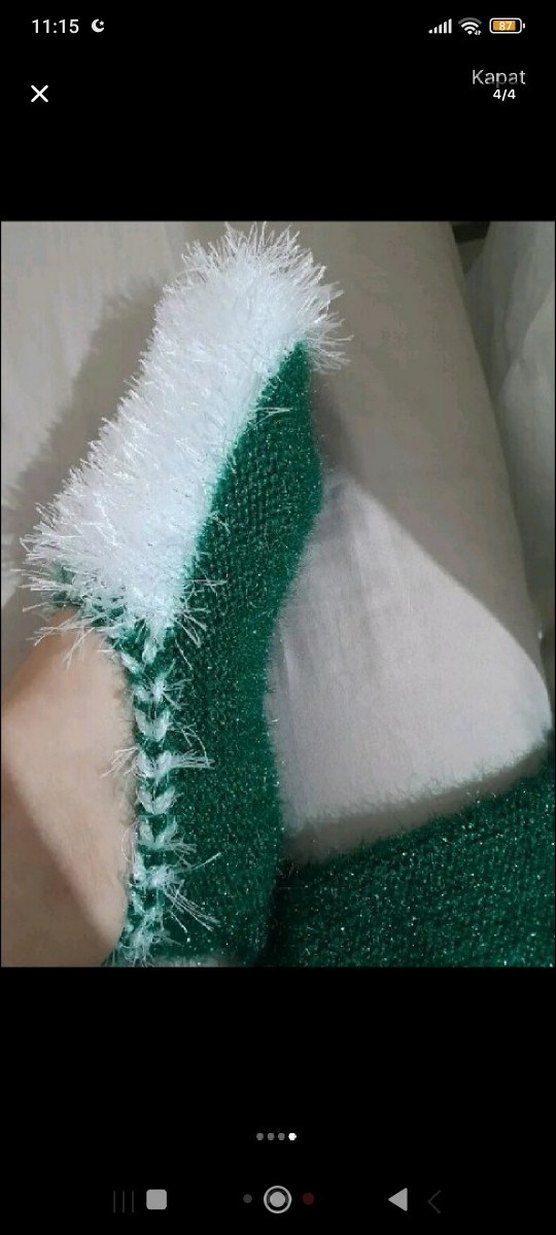 Yeşil Nakışlı patik - Görsel 2