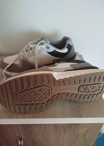 Bej Timberjack Bağcıklı Kadın Spor Ayakkabı - Görsel 3