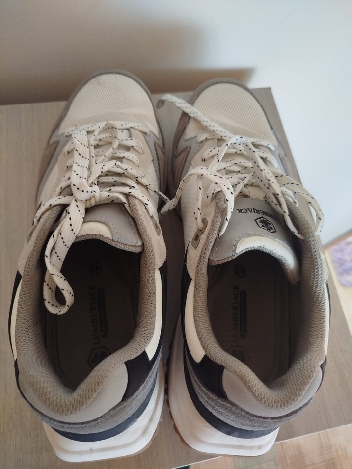 Bej Timberjack Bağcıklı Kadın Spor Ayakkabı - Görsel 5