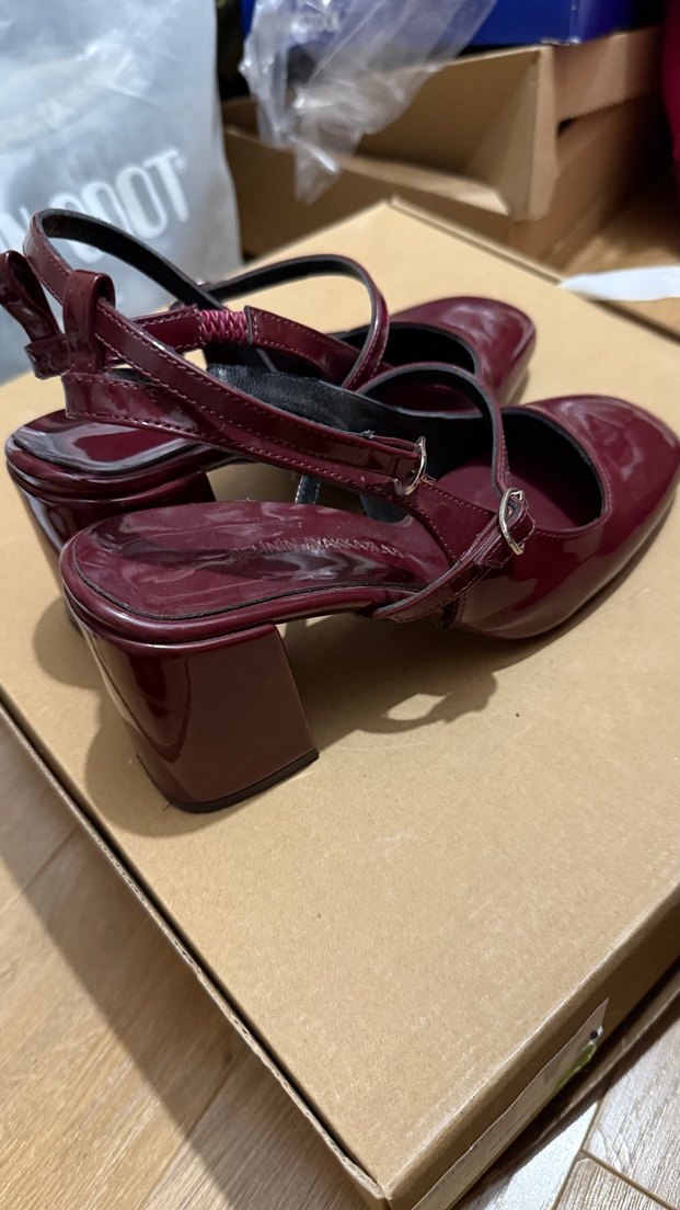 Bordo Rugan Topuklu Kadın Ayakkabı - Görsel 5