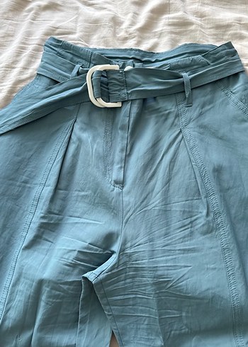 Zara Mavi Kemerli Kargo Pantolon - Görsel 3