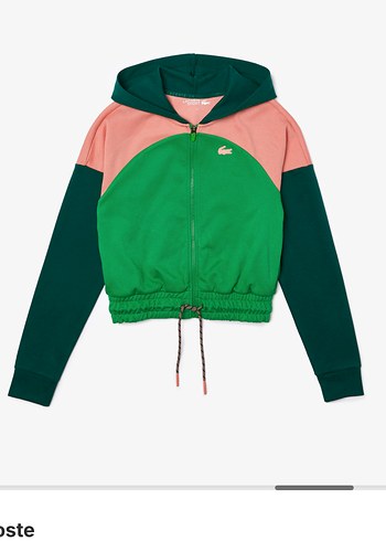 Lacoste Renkli Bloklu Kadın Fermuarlı Sweatshirt - Görsel 8