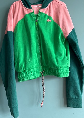 Lacoste Renkli Bloklu Kadın Fermuarlı Sweatshirt - Görsel 5