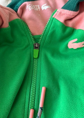 Lacoste Renkli Bloklu Kadın Fermuarlı Sweatshirt - Görsel 10