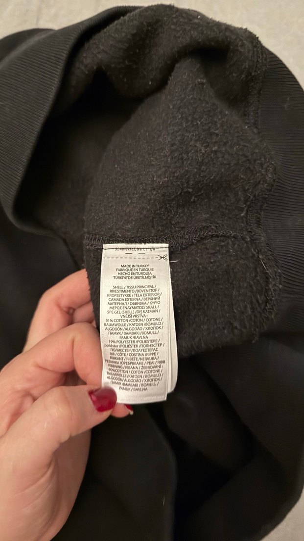 Siyah Polo Baskılı Rahat Sweatshirt - Görsel 2