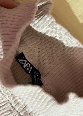 Zara Uzun Kollu Yüksek Yakalı Bej Kadın Triko