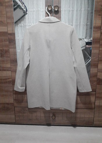 Bej rengi Regular bol kesim Kadın Blazer Ceket - Görsel 5