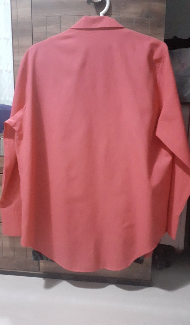 Düğmeli Pembe Uzun Kollu Kadın Gömlek - Görsel 5