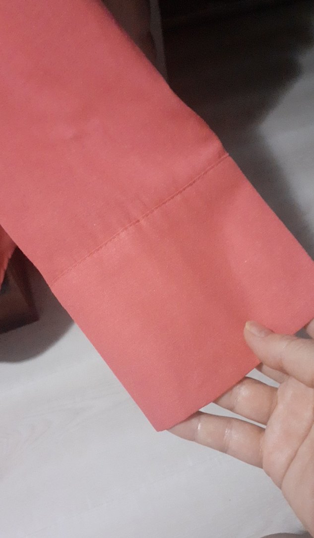 Düğmeli Pembe Uzun Kollu Kadın Gömlek - Görsel 4