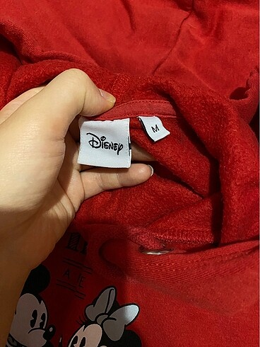 m Beden kırmızı Renk koton mickey mouse sweatshirt