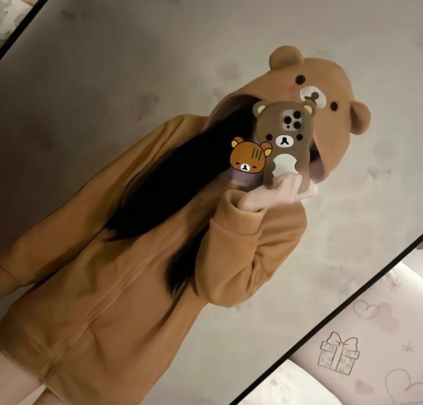 Kahverengi Kapüşonlu Kadın Ceket - Görsel 2