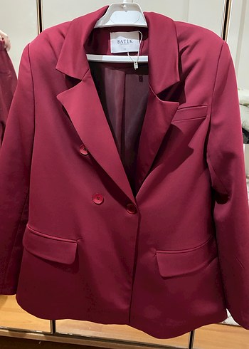 Bordo Kemerli Kadın Kumaş Pantolon - Görsel 6