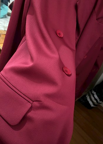 Düğmeli Kadın Blazer Ceket - Görsel 3