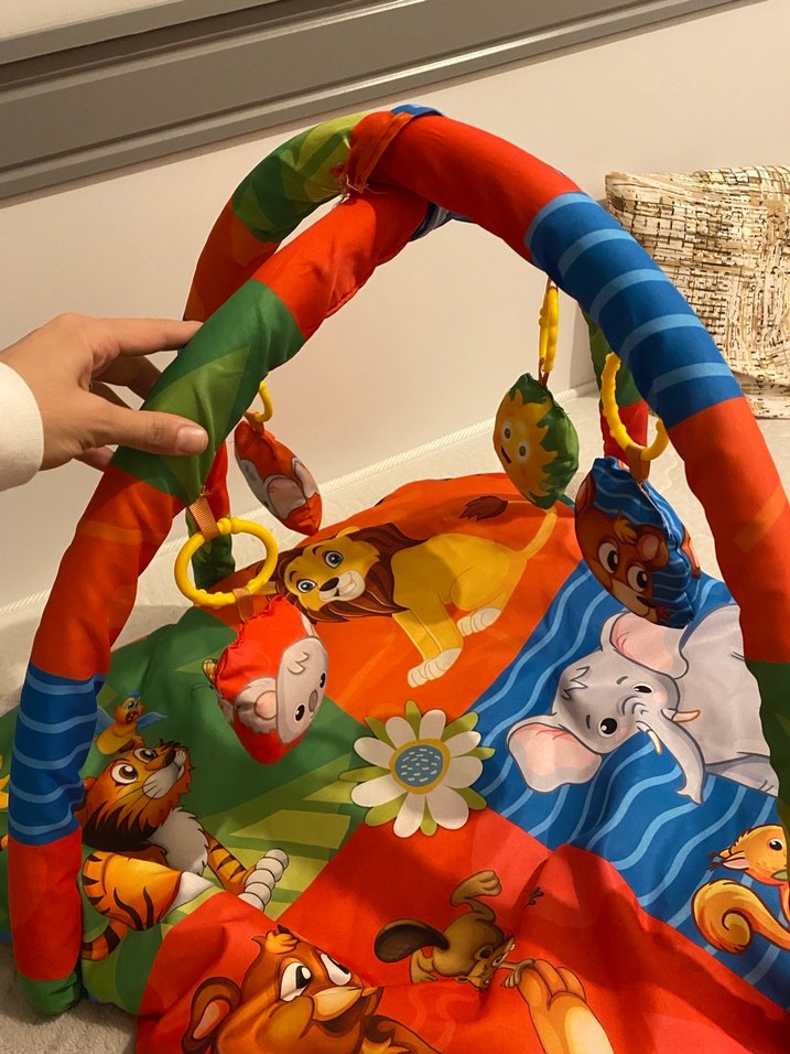 Renkli Bebek Oyun Halısı orman ev - Görsel 2