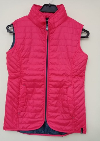 Pembe Fermuarlı Yüksek Yakalı Yelek 12 Yaş