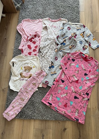 Kız Çocuk Uzun Kollu Pamuklu Pijama Takımları