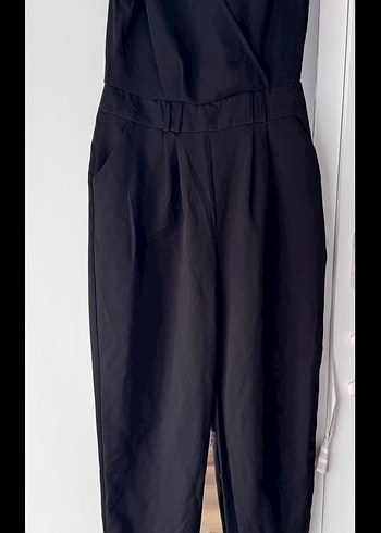 Siyah  V Yakalı Tulum - Görsel 8