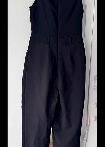 Siyah  V Yakalı Tulum - Görsel 6