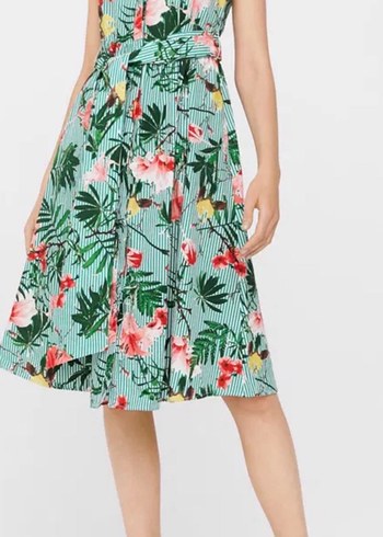 Mango tropikal elbise - Görsel 5