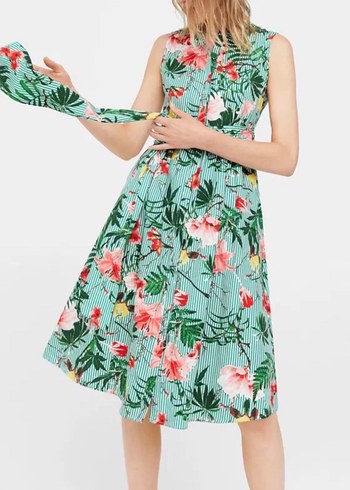 Mango tropikal elbise - Görsel 3