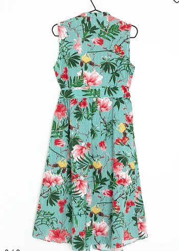 Mango tropikal elbise - Görsel 7