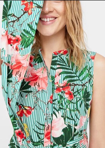 Mango tropikal elbise - Görsel 2