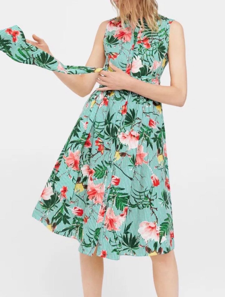 Mango tropikal elbise - Görsel 3