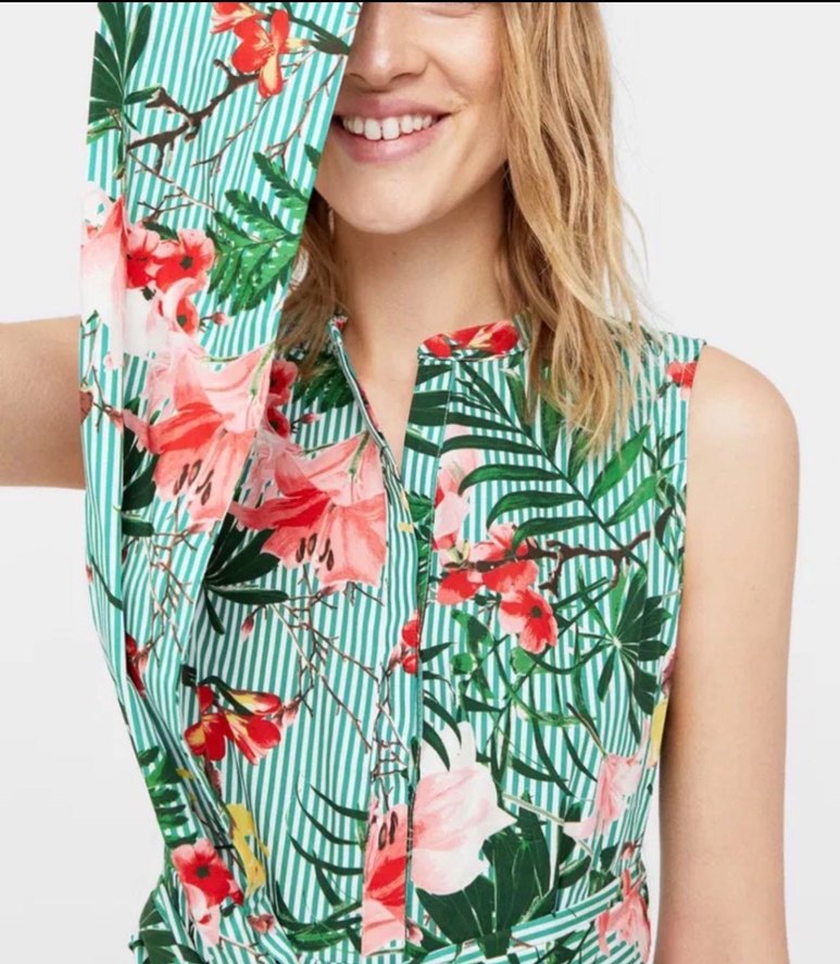 Mango tropikal elbise - Görsel 2