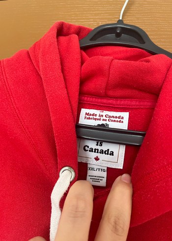 Kırmızı Kapüşonlu Sweatshirt - Görsel 2