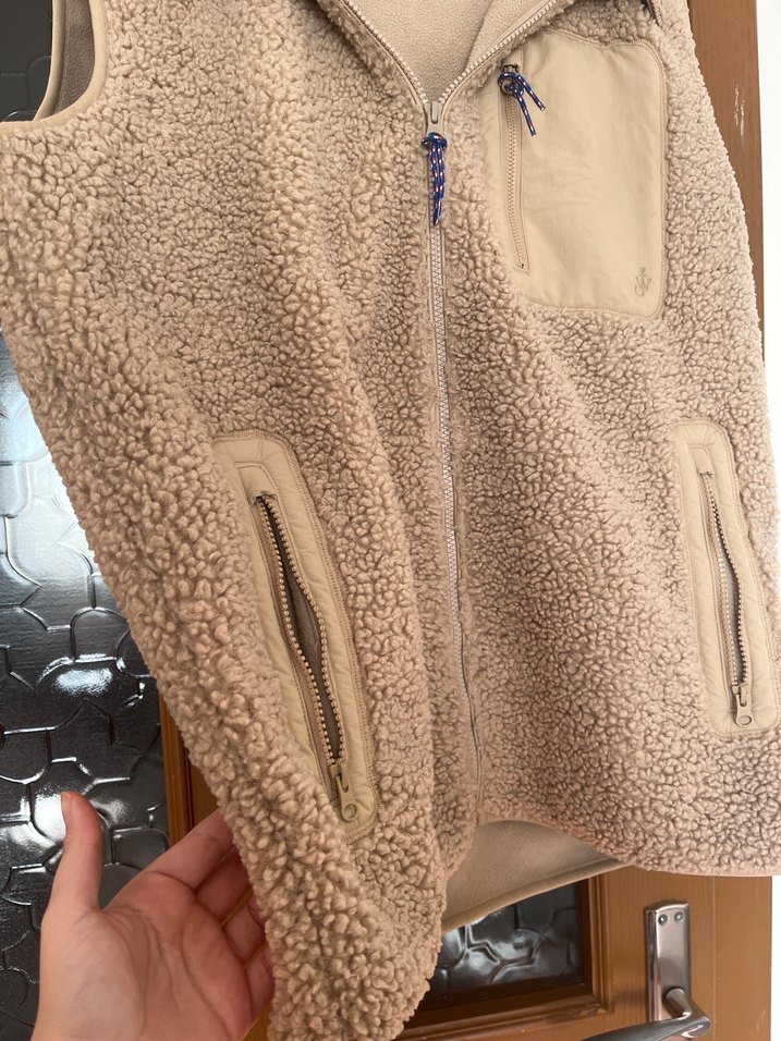 Kahverengi Fermuarlı Yelek - Görsel 3