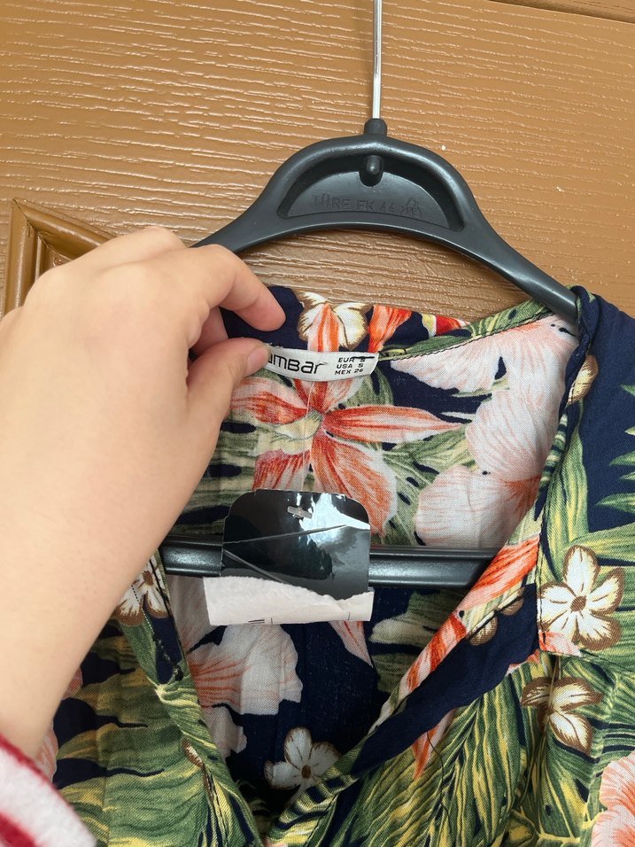 Çiçek Desenli V Yaka Uzun Bohem Elbise - Görsel 4