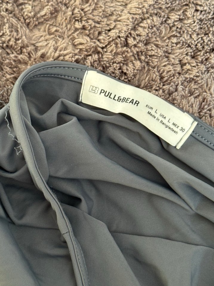 V Yaka Gri Uzun Kollu Hamile Elbisesi - Görsel 4