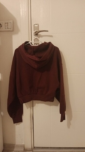 m Beden bordo Renk Crop sweatshirt 