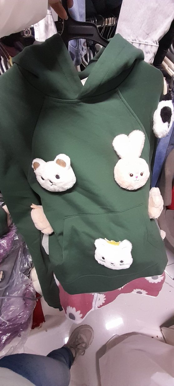 Koyu Yeşil Nakışlı Kürklü Sokak Stili - Görsel 3