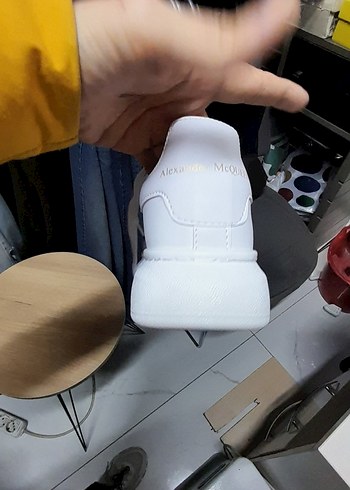 Beyaz Bağcıklı Kadın Spor Ayakkabı ithal ürün - Görsel 3