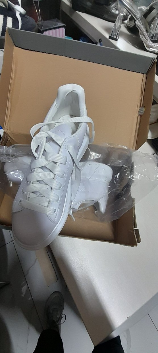 Beyaz Bağcıklı Kadın Spor Ayakkabı ithal ürün - Görsel 5