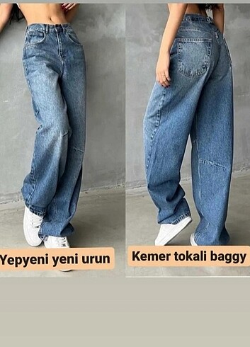 xs Beden mavi Renk Tarz baggy model jeans 