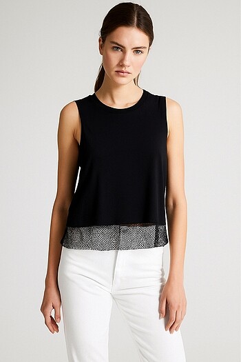 Kadın crop model bluz