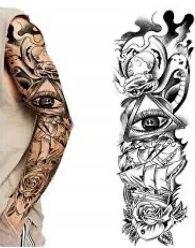 Geçici kol kaplama dövme - Görsel 2