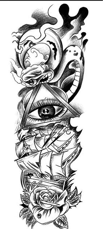 Geçici kol kaplama dövme - Görsel 5