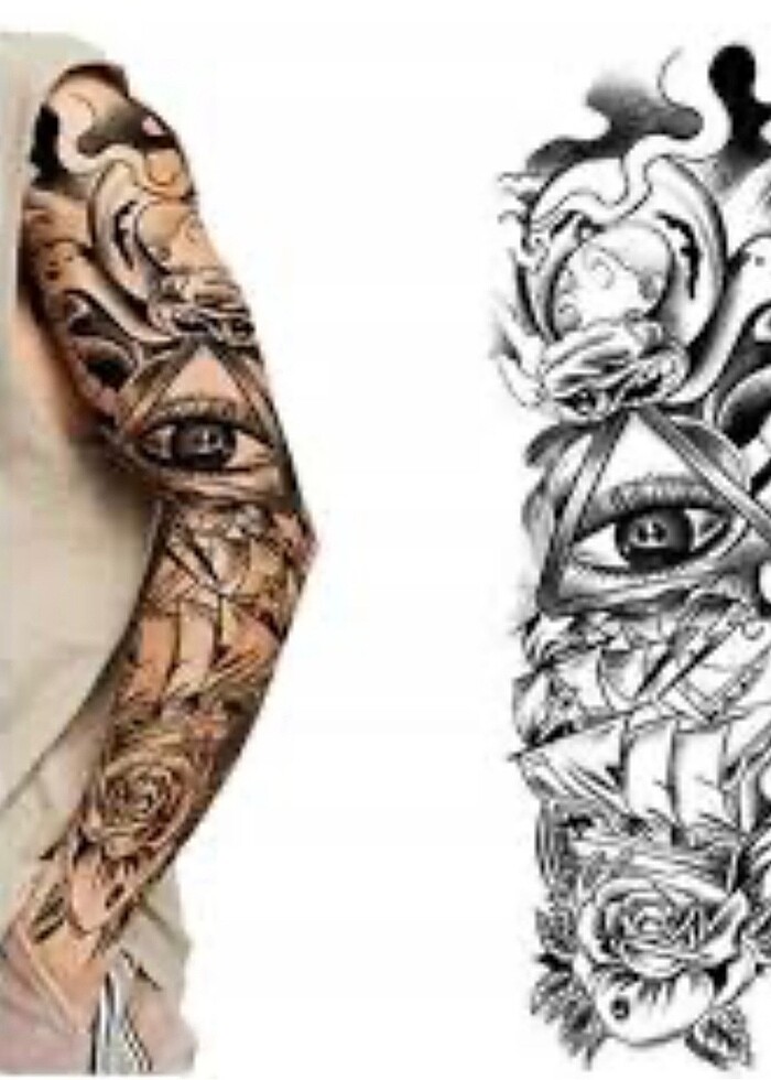 Geçici kol kaplama dövme - Görsel 2