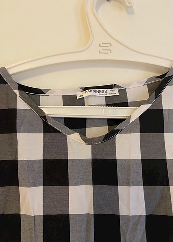 Gri Ekose Fırfırlı Midi Elbise - Görsel 2