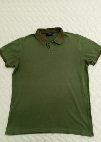 M beden Erkek Haki Kısa Kollu Polo Tişört