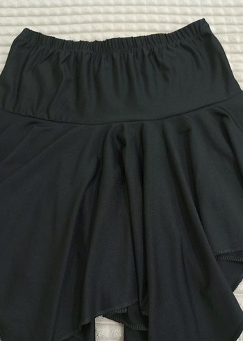 40-42 beden Siyah Volanlı Mini Pareo - Görsel 2