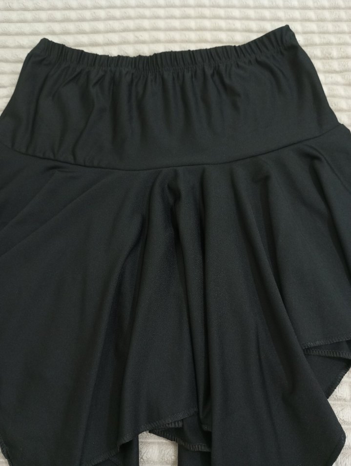 40-42 beden Siyah Volanlı Mini Pareo - Görsel 2