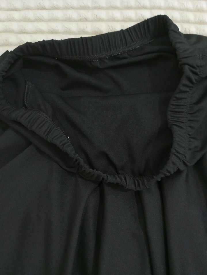 40-42 beden Siyah Volanlı Mini Pareo - Görsel 3