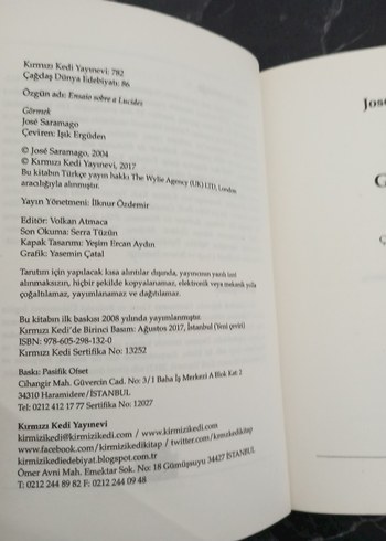 Beden Renk José Saramago - Görmek