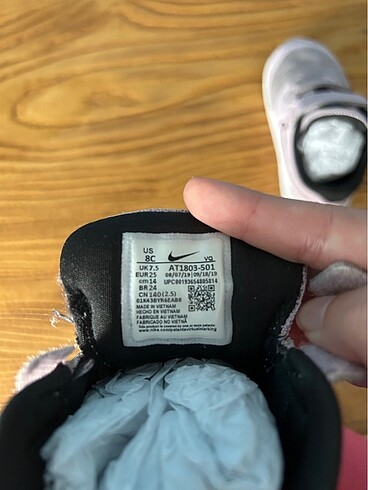 25 Beden mor Renk Nike Çocuk Spor Ayakkabı
